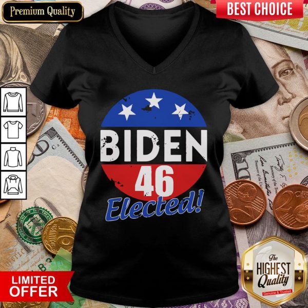 Nice Elected Celebrate Joe Biden 46th President 2020 V-neck - Design By Viewtees.com