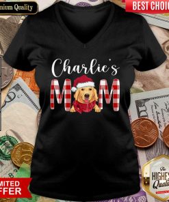 Golden Retriever Charlie’s Mom Christmas V-neck - Design By Viewtees.com