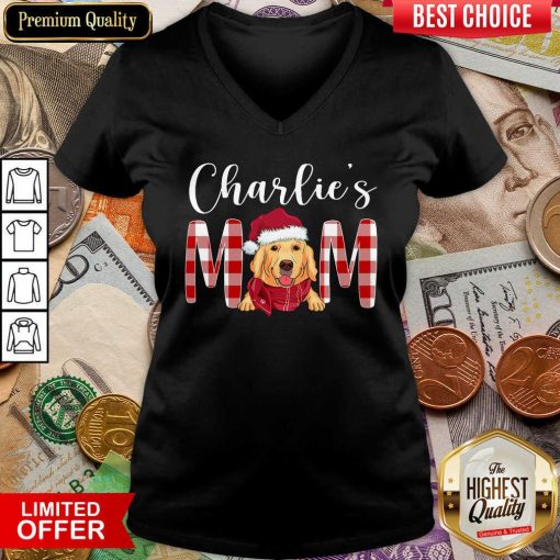 Golden Retriever Charlie’s Mom Christmas V-neck - Design By Viewtees.com