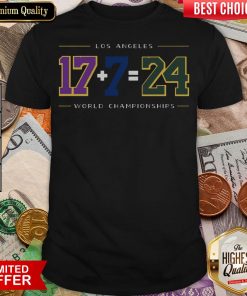 Nice LA24 Shirt Los Angeles Baseball & Basketball World Championships Shirt - Design By Viewtees.com