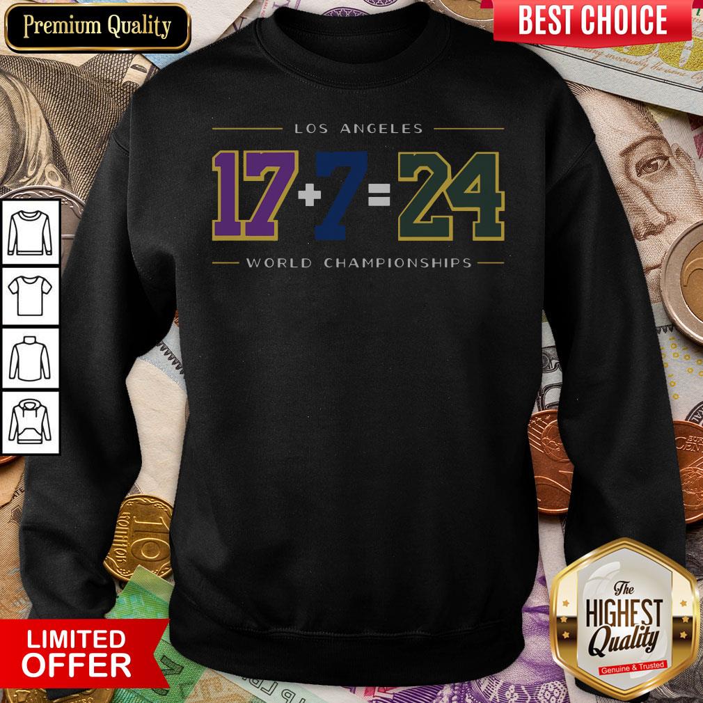 Nice LA24 Shirt Los Angeles Baseball & Basketball World Championships Sweatshirt - Design By Viewtees.com