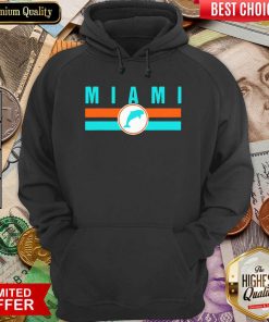 MIA Miami Local Standard MIA Retro Dolphin Miami FL Hoodie - Design By Viewtees.com