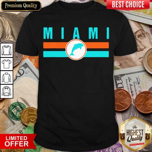 MIA Miami Local Standard MIA Retro Dolphin Miami FL Shirt - Design By Viewtees.com