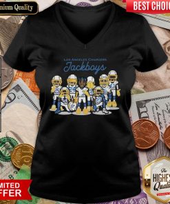 Official Los Angeles Chargers Jackboyz Team Photo Football V-neck - Design By Viewtees.com
