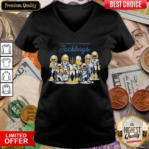 Official Los Angeles Chargers Jackboyz Team Photo Football V-neck - Design By Viewtees.com