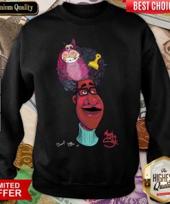 Made With Soul Disney Pixar Soul ‘Joe And His Fro’ By Bianca Pastel And Hue Sweatshirt - Design By Viewtees.com