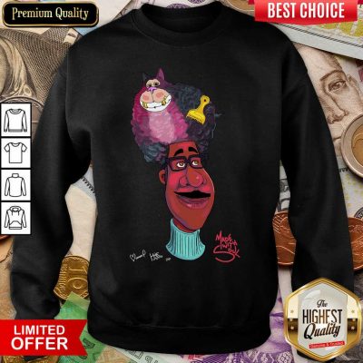 Made With Soul Disney Pixar Soul ‘Joe And His Fro’ By Bianca Pastel And Hue Sweatshirt - Design By Viewtees.com