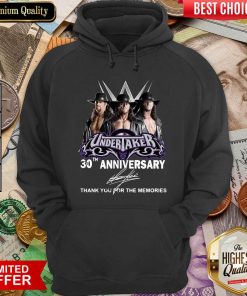 Undertaker 30th Anniversary Signature Thank You For The Memories Hoodie - Design By Viewtees.com