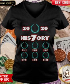 Premium 2020 His7ory Times World Champion V-neck - Design By Viewtees.com