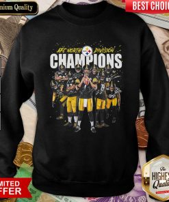Pittsburgh Steelers Team Football Afc North Division Champions Signatures Sweatshirt - Design By Viewtees.com