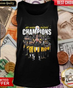 Pittsburgh Steelers Team Football Afc North Division Champions Signatures Tank Top - Design By Viewtees.com