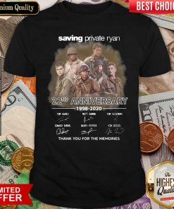 Saving Private Ryan 22nd Anniversary 1988 2020 Thank You For The Memories Signatures Shirt - Design By Viewtees.com
