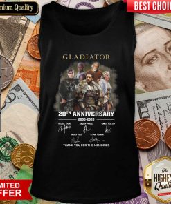 Gladiator 20th Anniversary 2000 2020 Thank You For The Memories Signatures Tank Top - Design By Viewtees.com