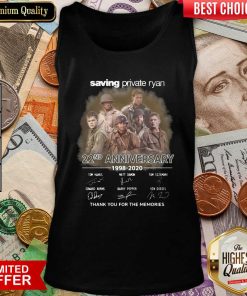 Saving Private Ryan 22nd Anniversary 1988 2020 Thank You For The Memories Signatures Tank Top - Design By Viewtees.com