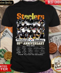 Steelers Pittsburgh Steelers 88th Anniversary 1933 2021 Thank You For The Memories Signatures Shirt - Design By Viewtees.com