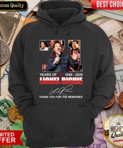 71 Year Of 1949 2020 Lionel Richie Signature Thank You For The Memories Hoodie - Design By Viewtees.com