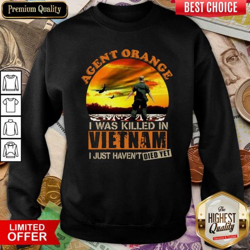 Agent Orange I Was Killed In Vietnam Veteran I Just Haven’t Died Yet Sweatshirt - Design By Viewtees.com