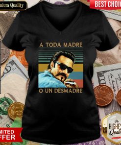 Blood In Blood Out A Toda Madre O Un Desmadre Vintage V-neck - Design By Viewtees.com