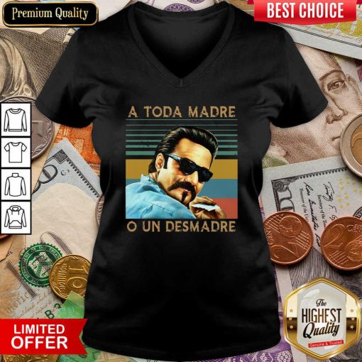 Blood In Blood Out A Toda Madre O Un Desmadre Vintage V-neck - Design By Viewtees.com