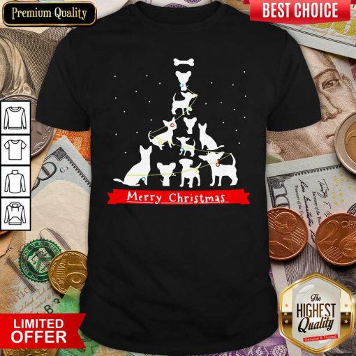 Chihuahua Merry Christmas Tree Shirt - Design By Viewtees.com