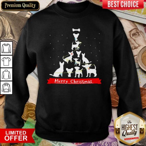 Chihuahua Merry Christmas Tree Sweatshirt - Design By Viewtees.com
