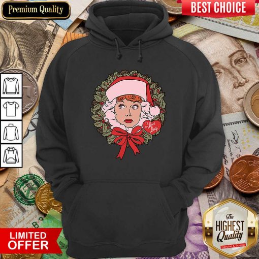 I Love Lucy Christmas Wreath Hoodie - Design By Viewtees.com