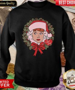 I Love Lucy Christmas Wreath Sweatshirt - Design By Viewtees.com