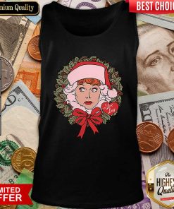 I Love Lucy Christmas Wreath Tank Top - Design By Viewtees.com