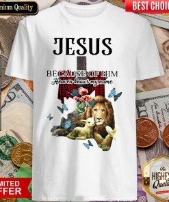 Jesus Because Of Him Heaven Knows My Name Shirt - Design By Viewtees.com