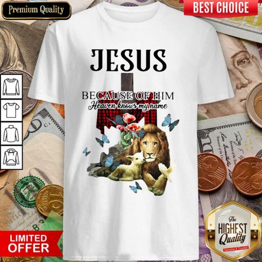 Jesus Because Of Him Heaven Knows My Name Shirt - Design By Viewtees.com