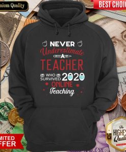 Never Underestimate A Teacher Who Survived 2020 Online Teaching Hoodie - Design By Viewtees.com