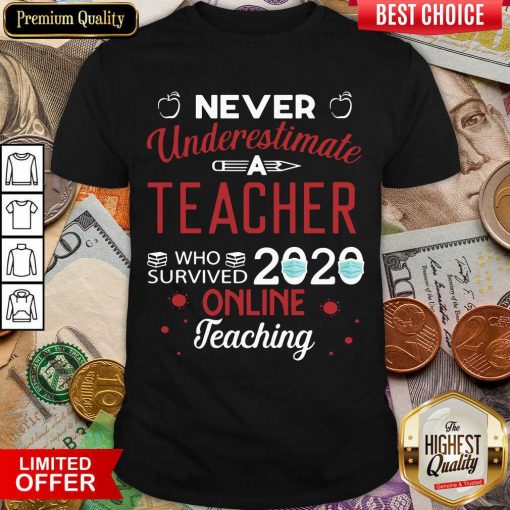 Never Underestimate A Teacher Who Survived 2020 Online Teaching Shirt - Design By Viewtees.com
