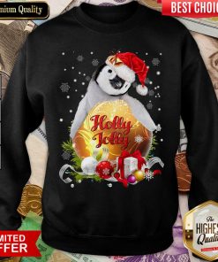 Penguin Holly Jolly Ball For You For Penguin Lover Crewneck Christmas Sweatshirt - Design By Viewtees.com