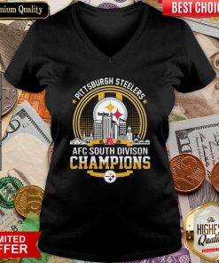 Pittsburgh Steelers 2020 Afc South Division Champions V-neck - Design By Viewtees.com