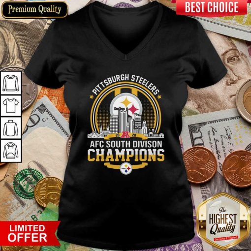 Pittsburgh Steelers 2020 Afc South Division Champions V-neck - Design By Viewtees.com