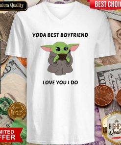 Baby Yoda Best Boyfriend Love You I Do V-neck - Design By Viewtees.com
