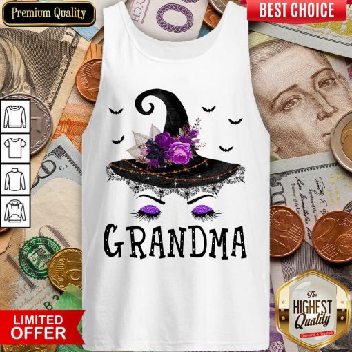 Grandma Witch Hat Halloween Tank Top - Design By Viewtees.com