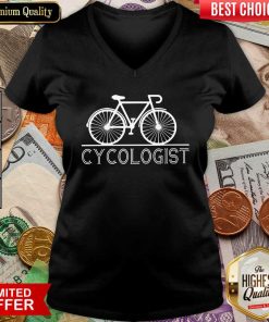 Hot The Bicycle Cycologist V-neck - Design By Viewtees.com