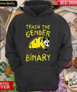 Raccoon Trash The Gender Binary Hoodie - Design By Viewtees.com