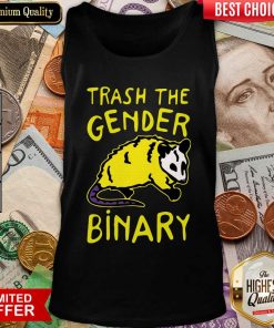 Raccoon Trash The Gender Binary Tank Top - Design By Viewtees.com