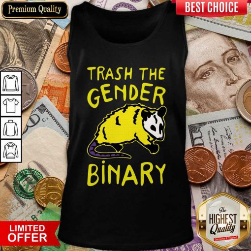 Raccoon Trash The Gender Binary Tank Top - Design By Viewtees.com