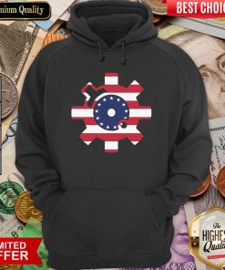 Betsy Ross Flag Bolt Face American Flag Hoodie - Design By Viewtees.com