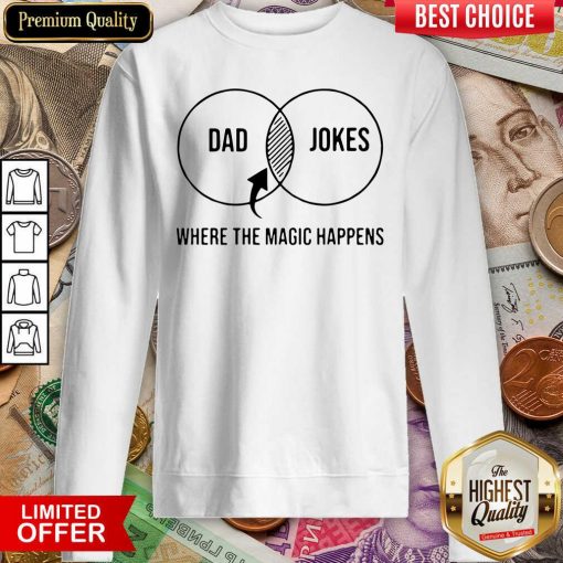 Dad Jokes Where The Magic Happens Gift Sweatshirt - Design By Viewtees.com