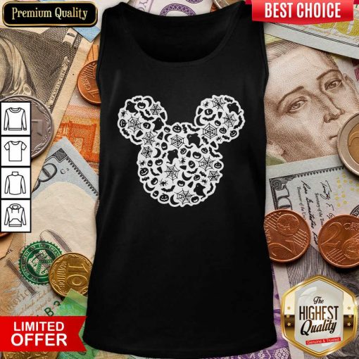 Mickey Mouse Halloween Ghost Pumpkin Tank Top - Design By Viewtees.com