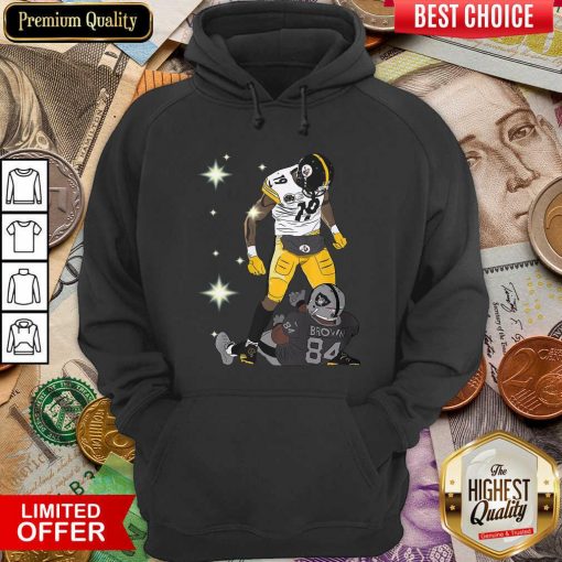 Pittsburgh Steelers JuJu Smith And Oakland Raiders Antonio Brown Hoodie - Design By Viewtees.com