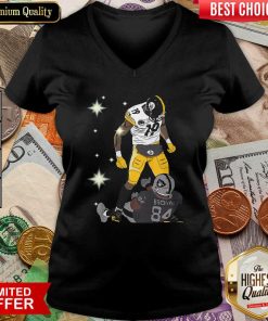 Pittsburgh Steelers JuJu Smith And Oakland Raiders Antonio Brown V-neck - Design By Viewtees.com