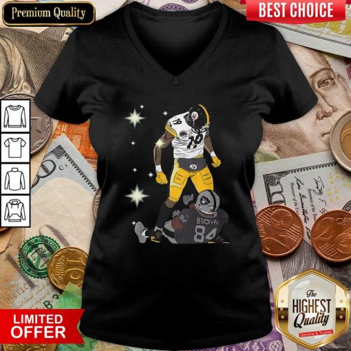 Pittsburgh Steelers JuJu Smith And Oakland Raiders Antonio Brown V-neck - Design By Viewtees.com