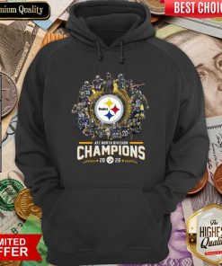 Pittsburgh Steelers Team Football 2020 Afc North Division Signatures Hoodie - Design By Viewtees.com