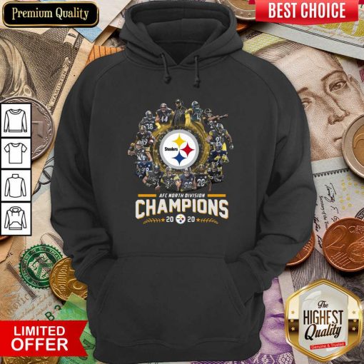 Pittsburgh Steelers Team Football 2020 Afc North Division Signatures Hoodie - Design By Viewtees.com