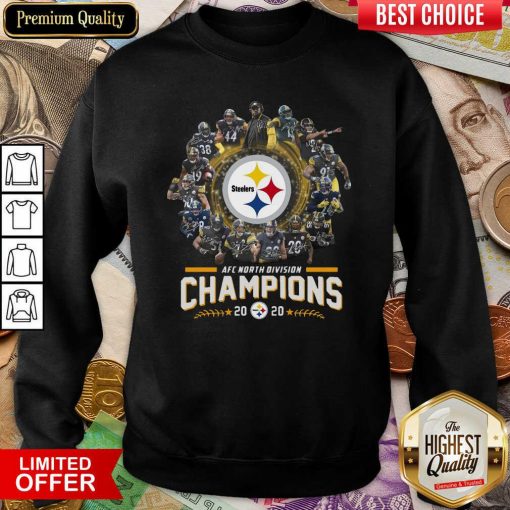 Pittsburgh Steelers Team Football 2020 Afc North Division Signatures Sweatshirt - Design By Viewtees.com
